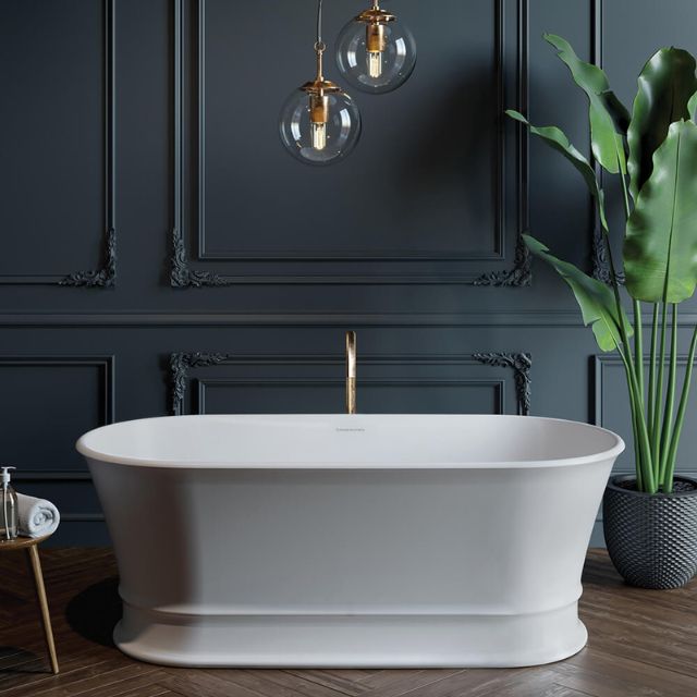 Lifestyle Turner Hastings Claremont 1700 MagnaCast Free Standing Bath - Matte White CL1700MCB - The Blue Space