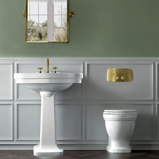 Turner Hastings Claremont Wall Faced Toilet with Geberit Sigma In-Wall Cistern Lifestyle 1  - The Blue Space