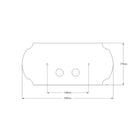 Technical Drawing Turner Hastings Claremont Flush Plate Chrome CL101FP-CH - The Blue Space