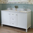 Buy Turner Hastings Coventry 150x56 Double Vanity with marble top - The Blue Space