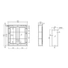 Technical Drawing Turner Hastings Coventry 75 x 81 Mirror Shaving Cabinet CO752SC - The Blue Space