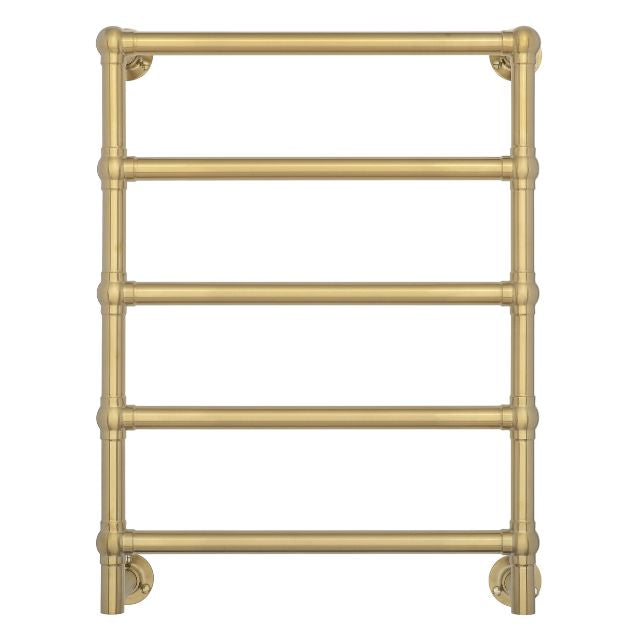 Front Turner Hastings Mayer Liquid-Filled Heated Towel Rail - Brushed Brass MA602HTR-BB - The Blue Space