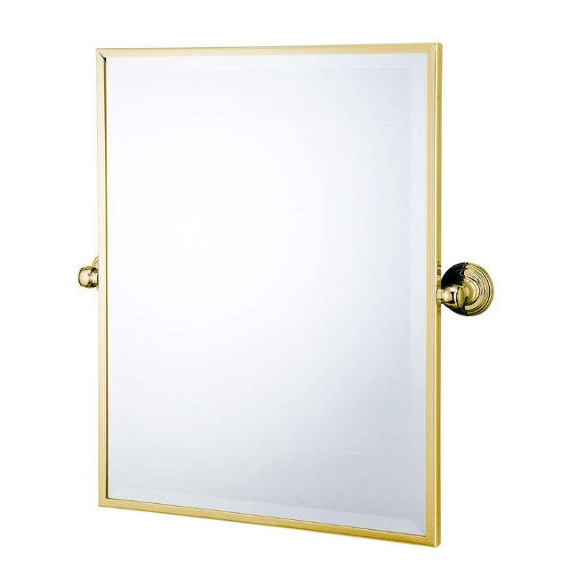 Turner Hastings Mayer Pivot Rectangle Mirror 610mm x 495mm - Brushed Brass MAR462-BB - The Blue Space