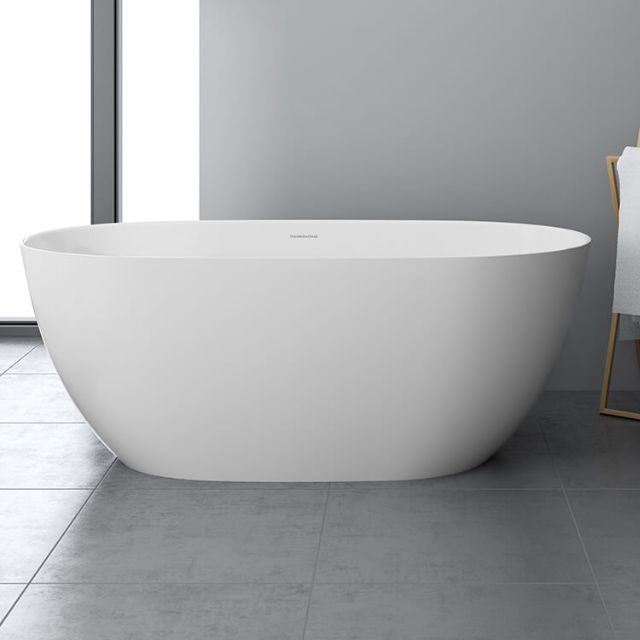 Style Turner Hastings Narva 1600 MagnaCast Free Standing Bath - Matte White NA1600MCB - The Blue Space