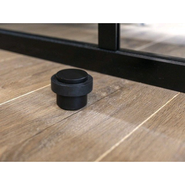 Lifestyle Zanda Floor Mounted Door Stop - Matt Black 5256.BLK - The Blue Space