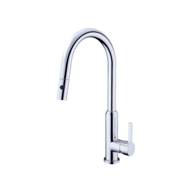 Nero Pearl Pull Out Sink Mixer With Vegie Spray Function Chrome