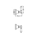 Technical Drawing Nero York Wall Top Assemblies With White Porcelain Lever Chrome NR692109b01CH - The Blue Space