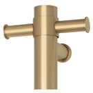 Close Up Thermogroup 12V Flat Pill Vertical Heated Towel Rail - Brushed Brass VP900BB - The Blue Space