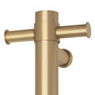 Close Up Thermogroup Thermorail 240 Volt Single Heated Towel Rail - Brushed Brass VSH900HBB - The Blue Space