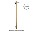 Thermogroup Thermorail 240 Volt Single Heated Towel Rail - Brushed Brass VSH900HBB - The Blue Space