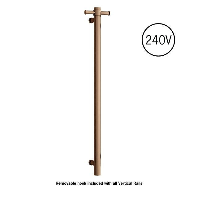 Thermogroup Thermorail 240 Volt Single Heated Towel Rail - Brushed Bronze