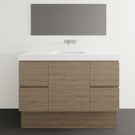 Timberline Carlo Floor standing Vanity with Grand Mineral Composite Top - 1200mm Centre Basin CAR-V-1200-C-GND-F | The Blue Space