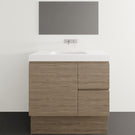 Timberline Carlo Floor standing Vanity with Grand Mineral Composite Top - 900mm Centre Basin CAR-V-900-C-GND-F | The Blue Space