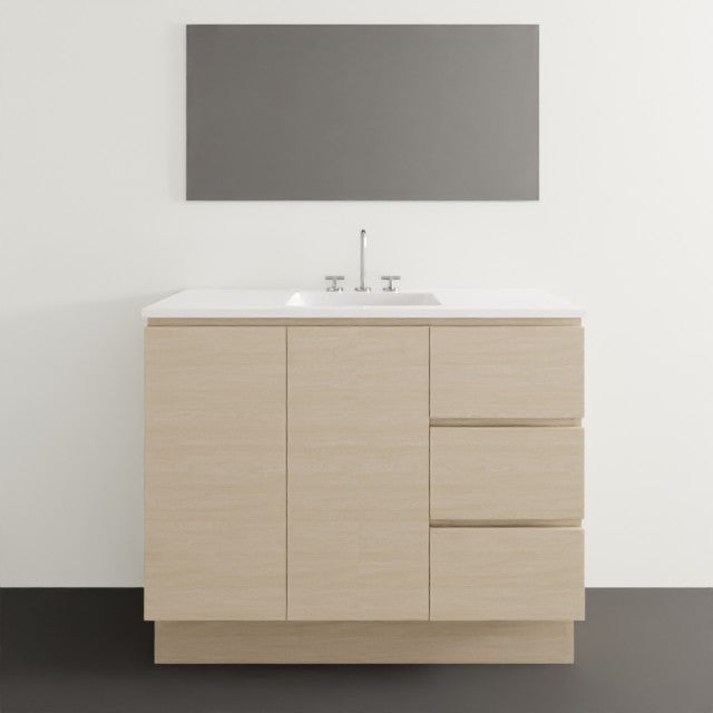 Timberline Florida Ensuite Floor Standing Vanity With Urban Ceramic Top - 1000mm Single Basin FLOE-V-1000-C-URB-F | The Blue Space