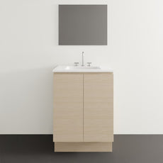 Timberline Florida Ensuite Floor Standing Vanity With Urban Ceramic Top - 600mm Single Basin FLOE-V-600-C-URB-F | The Blue Space