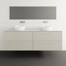 Timberline Henley Dockland Wall Hung Vanity With Above Counter Basin - 1800mm Double Basin HEN-V-1800-D-SSA-W-DL | The Blue Space