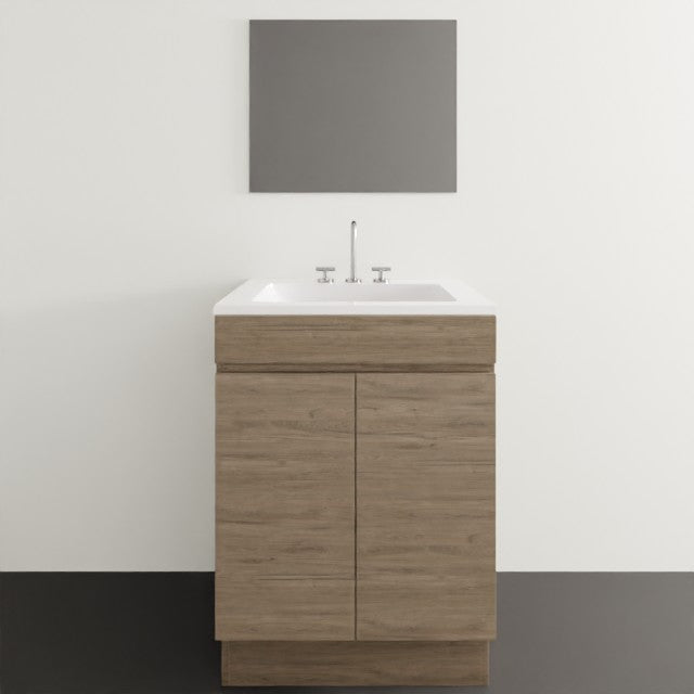 Timberline Indiana Floor Standing Vanity With Alpha Ceramic Top - 600mm Centre Basin IND-V-600-C-APH-F  | The Blue Space