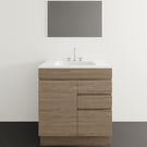 Timberline Indiana Floor Standing Vanity With Alpha Ceramic Top - 750mm Centre Basin IND-V-750-C-APH-F | The Blue Space