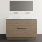 Timberline Nevada Floor Standing Vanity with SilkSurface Top & Under Counter Basin - 1200mm Double Basin NEV-V-1200-D-SSU-F | The Blue Space