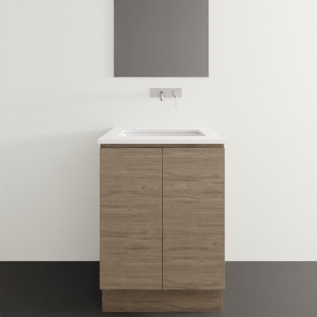 Timberline Nevada Floor Standing Vanity with SilkSurface Top & Under Counter Basin - 600mm Single Basin NEV-V-600-C-SSU-F | The Blue Space