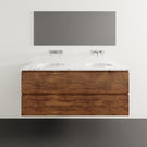 Timberline Nevada Plus Wall Hung Vanity with SilkSurface Top & Under Counter Basin - 1200mm Double Basin NEVP-V-1200-D-SSU-W | The Blue Space