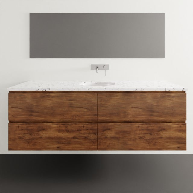 Timberline Nevada Plus Wall Hung Vanity with SilkSurface Top & Under Counter Basin - 1500mm Single Basin NEVP-V-1500-C-SSU-W | The Blue Space