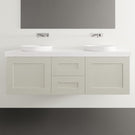 Timberline Victoria Wall Hung Vanity 1500mm Double Bowl with Silksurface Freedom Top and Basin VIC-V-1500-D-FRA-W - The Blue Space