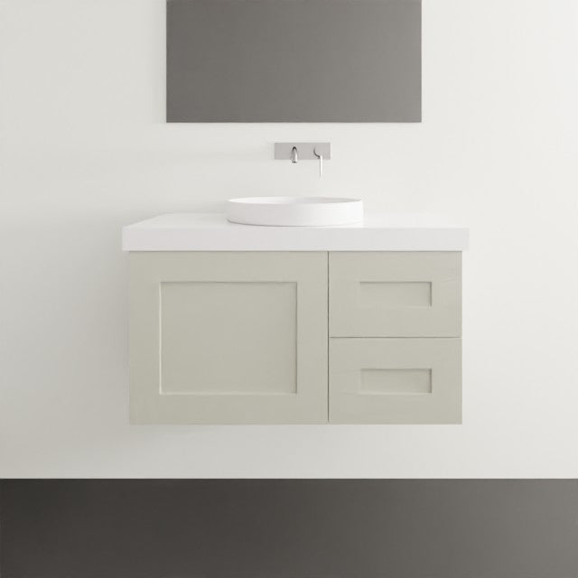 Timberline Victoria Wall Hung Vanity 900mm Single Bowl with Silksurface Freedom Top and Basin VIC-V-900-C-FRA-W - The Blue Space