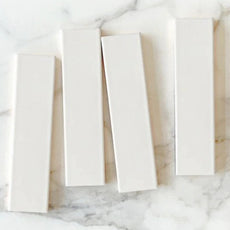 White Bella Subway Tile Matte 65 x 265 x 6mm Ceramic  | The Blue Space