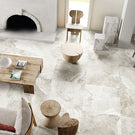 White Classico Travertine Italian Porcelain Tile 600x600x9mm  | The Blue Space