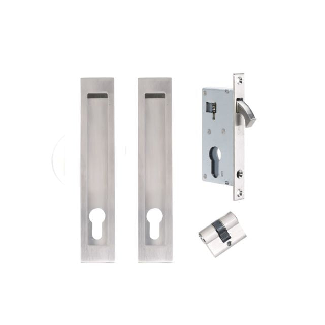 Zanda Verve Narrow Sliding Door Lock Kit 200 x 37mm Stainless Steel 10538.SS - The Blue Space