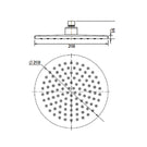 Technical Drawing: Shower Head Round Chrome