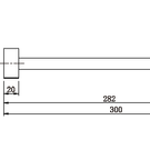 Technical Drawing: Chao Square Shower Arm 300mm Chrome