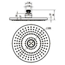 Technical Drawing: Shower Head Round Matte Black