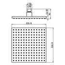 Technical Drawing: Shower Head Square Matte Black