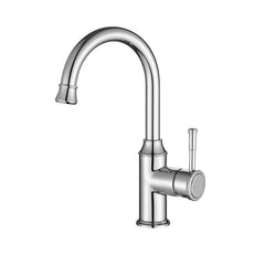 Modern National Montpellier High Rise Goose Neck Basin Mixer Chrome | The Blue Space