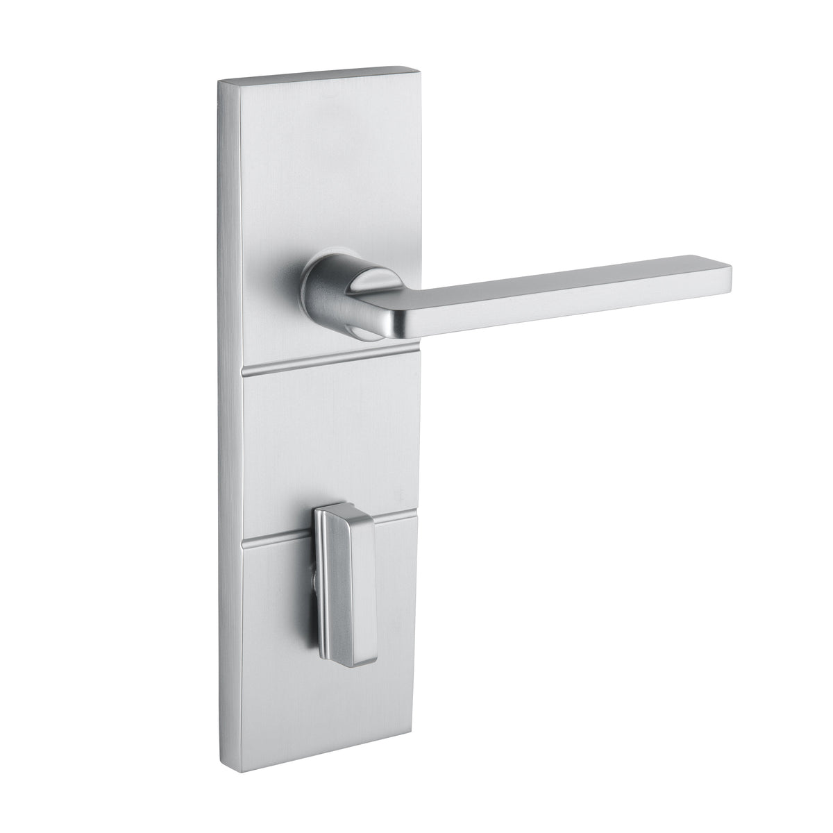 Diamond Backplate Door Handle Lever Set with Rectangular 5 inch