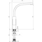 Methven Blaze Sink Mixer Technical Drawing