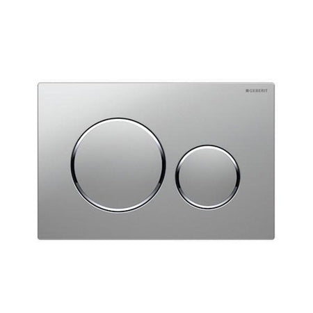 Geberit Sigma 20 Matte Plate with Chrome Trim