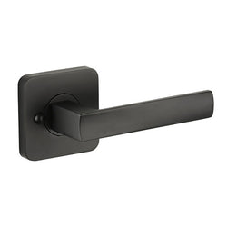 Lane Oxford Privacy Lever Set On Square Rosette Matte Black - The Blue Space