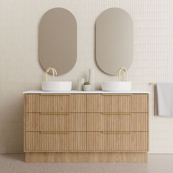 Marquis Lake Freestanding Vanity 1500mm in Prime Oak Finish - The Blue Space