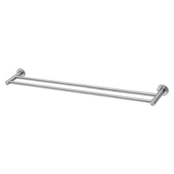 Phoenix Radii Stainless Steel Double Towel Rail Round Plate - The Blue Space