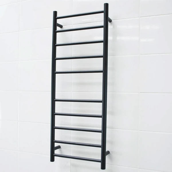 Matte black towel 2025 ladder non heated